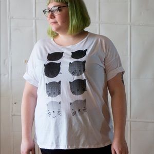 Stay Home Club - Fading Cats Loose Tee Size 2